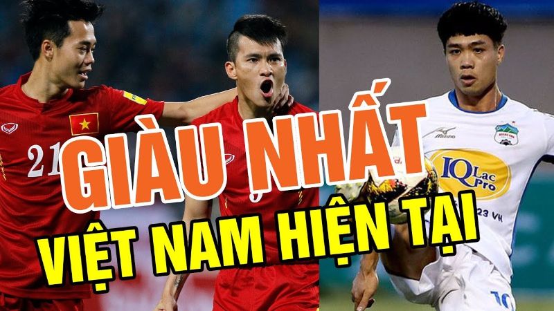 Top 5 cầu thủ giàu nhất Việt Nam năm 2023 mới nhất 